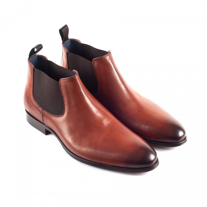Chaussures business Bottines en cuir brun_3-4