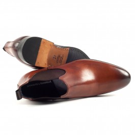 Chaussures business Bottines en cuir brun_haut