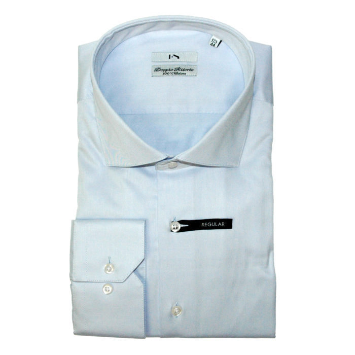 Chemise business bleu ciel col italien