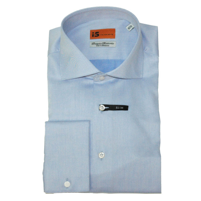 Chemise Business Bleu ciel bouton manchette