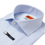 Chemise business bleu ciel col italien