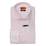 Chemise business rose col italien