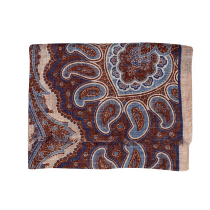 Écharpe brune à motif paisley