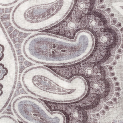 Écharpe grise à motif paisley