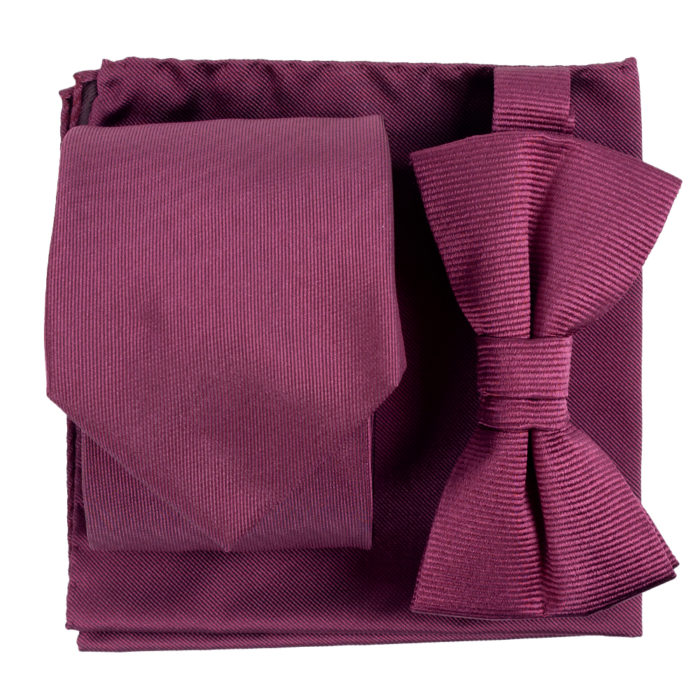 Pochette prune en soie